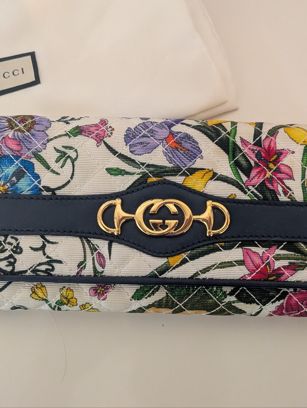 Gucci Flora Horsebit Oversized Wallet Canvas & Leather - Picture 6 of 12